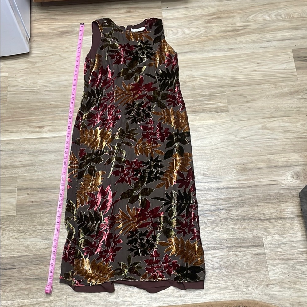 Floral Velvet Sleeveless Dress